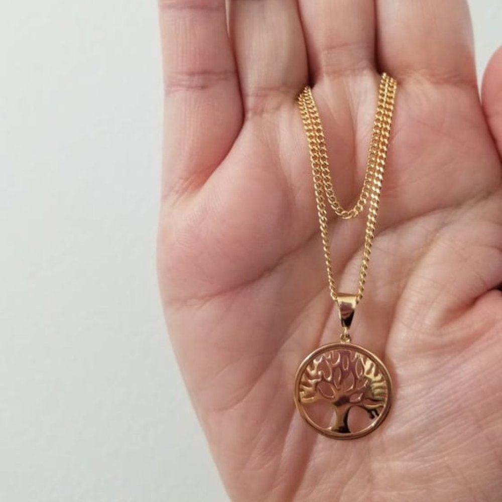 Set of earring, pendant with chain - Picture 3 of 9